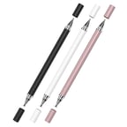 Microcase Universal Telefon Tablet iPad 2in1 Disk Uçlu Stylus Pen Dokunmatik Kalem - AL3463 (Beyaz)