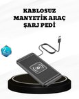 15W Manyetik Kablosuz Şarj Pedi Araç Masa Kullanımına Uygun Qi Şarj Cihazı