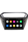 Peugeot 301 Siyah Android Carplay Navigasyon Multimedya QLED Ekran-2gb Ram