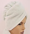 Düğmeli Saç Kurulama Bonesi Wellsoft Baş Havlu Saç Kurutma Bonesi