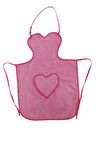 Mutfak Önlüğü Bukle Havlu Ayarlanabilir Askılı Kalp Cepli Önlük