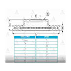 Elantra 04-06 Sonata 02-05 Megantıs 04-06 Ön Havalı 280-4 Fren Diski - 517123D300 