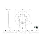 Transit V-363 Fren Diski Arka Adet Fiyat Tek Teker 5 Bijon 14- Bch 0986479F44 Kk31 2A315 Aa 