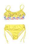 Endeep Kız Çocuk Püskül Detaylı Sarı Bikini Takımı