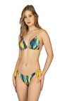 Endeep Kadın Yarım Dolgulu Desenli Üçgen Bikini Takımı