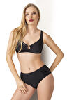 Endeep Kadın Toparlayıcı Aksesuarlı Siyah Bikini Takımı
