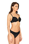 Endeep Kadın Destekli Dokulu Siyah Bikini Takımı