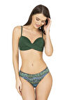 Endeep Kadın Destekli Çapraz Detaylı Yeşil Bikini Takımı