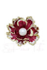 Incili Çiçek Kolye Ucu Ve Broş