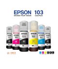Epson 103 EcoTank L3151 Uyumlu Dört Renk +2 Siyah Mürekkep Takımı
