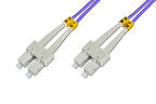 Beek SC - SC Fiber Optik Patch Kablo, Multimode OM 4 50/125 Duplex, 3.0mm, LSZH, 1 metre
