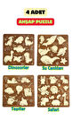 Çocuk Puzzle (Yapboz) Birinci Sınıf Ahşap 4 Parça Eğitici Öğretici Eğlenceli Set