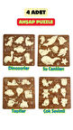 Çocuk Puzzle (Yapboz) Birinci Sınıf Ahşap 4 Parça Eğitici Öğretici Eğlenceli Set