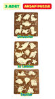 Çocuk Puzzle (Yapboz) Birinci Sınıf Ahşap 3 Parça Eğitici Öğretici Eğlenceli Set