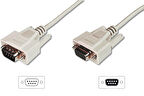 Digitus Veri İletim/Seri Uzatma Kablosu, D-Sub 9 Erkek / D-Sub 9 Dişi, 3 metre, Seri, AWG28, tek kat zırhlı, bej renk&lt;br&gt;
Digitus Data Transfer Extension Cable, D-Sub 9 M/F, 3.0m, Serial, Molded