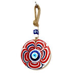 Cam Nazar Boncuklu Kırmızı Şeker Modelli Duvar Süsü