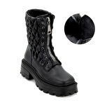 Kadın Kalın Tabanlı Fermuarlı Postal Bot