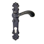 Antika Tarz Dekoratif Pirinç Okyanus Banyo Kapı Kolu - 230x46 Mm, Oksit
