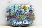 Ahşap İstanbul Temalı Magnet Alk4361