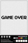 GAME OVER STICKER 30 x 4 cm