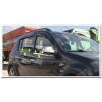 DB Chrome Dacia Sandero Cam Çıtası Nikelajı 2006-2012 4 Parça P.Çelik