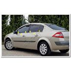 DB Chrome Renault Megane 2 Sedan Cam Çıtası Nikelajı 2004-2010 4 Parça P.Çelik