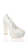 Kadın Beyaz Sedef Inci Taş Işlemeli Gelin Ayakkabı Kadın Topuklu Abiye Ayakkabı Şık Gece Ayakkabısı