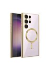 Samsung Uyumlu Galaxy S23 Ultra Kılıf Kross Magneticsafe Kapak - Gold