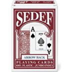 Sedef Jumbo Index İskambil Oyun Kart Destesi - Kırmızı
