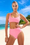 Tasarım Bikini Takımı Özel Ergonomik Kesim Su Sporları İçin Şık Detaylı Hızlı Kuruyan