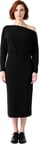 Modern Kadın Asimetrik Yaka Uzun Kollu Bodycon Midi Maxi Elbise Kış Günleri İçin Şık Ve Rahat Örme
