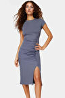 Rahat ve Şık Pamuklu Bodycon Midi Elbise Nefes Alan Kumaş Yazlık Konforlu Kesim