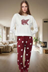 Pamuklu Pijama Takımı Yıldız Desenli Rahat ve Şık Uzun Paça Kış Mevsimi Premium Kalite