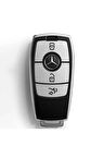 Mercedes C180 C200 W205 W213 E300 Ve B C E Sınıf Lüks Anahtar Kılıfı Gümüş Renk