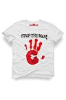 Tshirthane Filistin Stop The War Baskılı Erkek Dar Kesim Slim Fit t-shirt