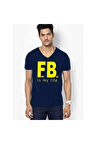 Tshirthane Fb Football İs My Life Komik Baskılı Erkek Dar Kesim Slim Fit t-shirt