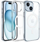iPhone 14 Plus Kılıf Magsafe Özellikli Şeffaf Silikon Kılıf
