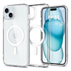 iPhone 15 Plus Kılıf Magsafe Özellikli Silikon Şeffaf Kılıf