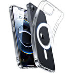 iPhone 16e Kılıf Magsafe Özellikli Şeffaf Silikon Kılıf