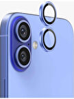 iPhone 16 / 16 Plus Kamera Lens Koruyucu ''Safir Cam & Kolay Kurulum'' (Lacivert Taş)