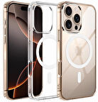iPhone 16 Pro Max Kılıf Magsafe Özellikli Şeffaf Silikon Kılıf