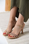 Lilia Kadın Nude Taşlı Sandalet