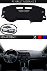 Torpido Koruma Halısı Siyah Kenar Renk Siyah Renault Megane 4 ile Uyumlu