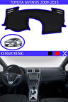 Torpido Koruma Halısı Siyah Kenar Renk Mavi Toyota Avensis 2009-2015 ile Uyumlu