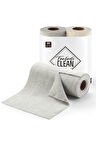 Çok Amaçlı Rulo Mikrofiber Temizlik Bezi 30x30 40 Yapraklı Bej - Açık Gri(2x20’li Paket)