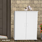 Modilayn Ayakkabılık Iki Kapaklı Ayakkabı Dolabı Çok Amaçlı Dolap Mutfak Dolabı Ofis Dolabı