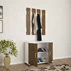 Modilayn 2 Kapaklı Dolaplı 4 Askılıklı Portmanto Vestiyer