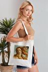 Birth Of Venüs Botticelli Model Baskılı Günlük Kullanım Özel Baskı Bez Omuz Çantası Hediyelik