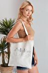 Lisbon Şehir Modelli Baskılı Günlük Kullanım Özel Baskı Bez Omuz Çantası Hediyelik Tote Bag
