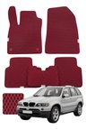Bmw X5 1999-2006 E53 Özelleştirilebilir Premium Eva Oto Paspas Seti - Bordo